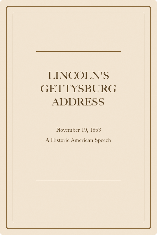 Gettysburg Address